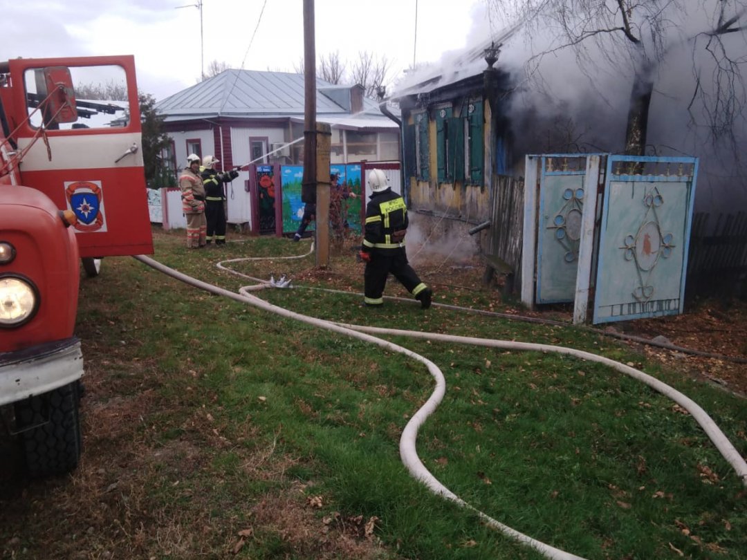 Пожар в Верхнемамонском районе